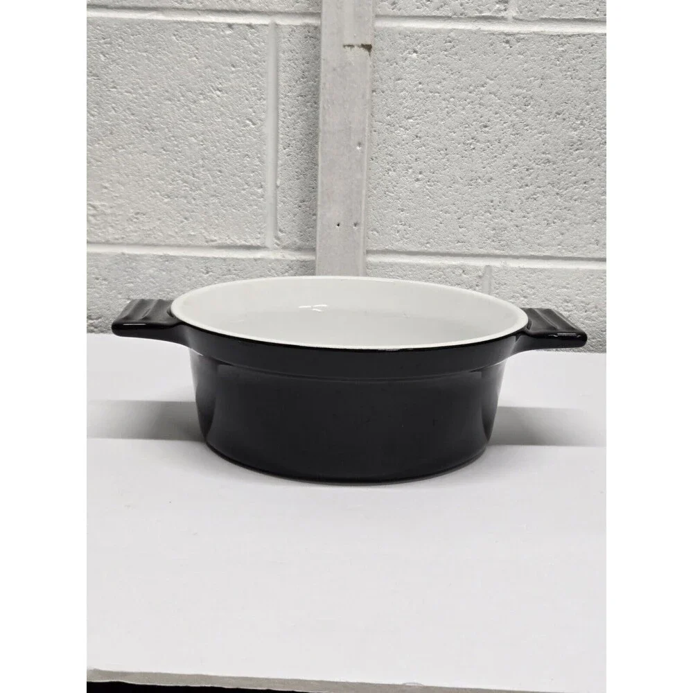 Cuisinart Chef's Classic Ceramic Stoneware Black Bakeware Baker 1.5 Qt